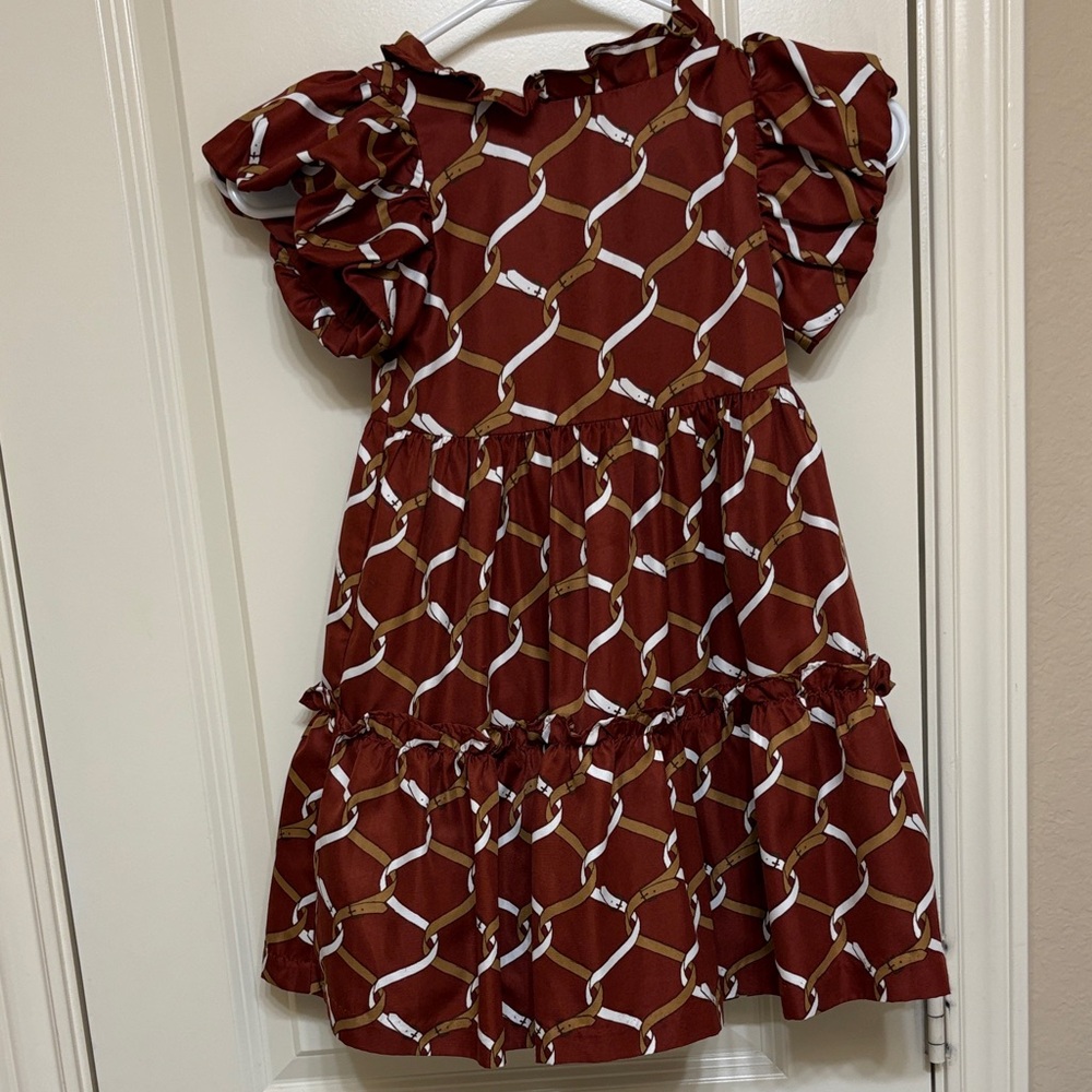 Janie and Jack Burgundy Puff Sleeve Dress